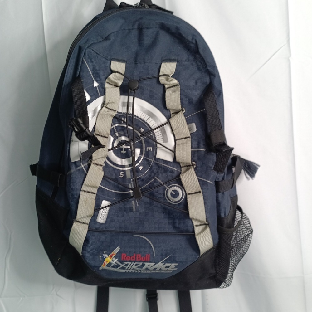 Red Bull Air Race World Series Navy Blue Backpack Travel Bag Graphic Print